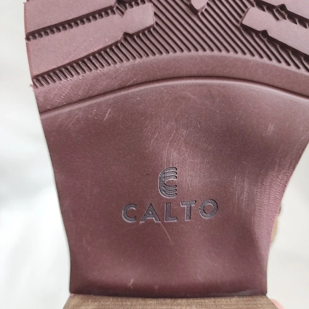 Calto K30524 Men 11 Boot Brown Leather Invisible Height Increasing Elevator Boot